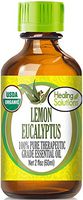 Organic Lemon Eucalyptus Essential Oil (100% Pure - USDA Certified Organic) Best Therapeutic Grade Essential Oil - 60ml