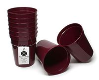 Rolling Sands 16 Ounce Reusable Plastic Stadium Cups Maroon, 8 Pack, Made in USA, BPA-Free Dishwasher Safe Plastic Tumblers