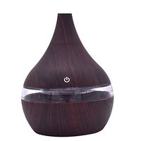 XLSTORE 300ML Air Aroma Essential Oil Diffuser LED Ultrasonic Aroma Aromatherapy Humidifier (Brown)