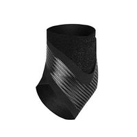 Elonglin Ankle Support Elastic Breathable Fabric Adjustable Compression Strap for Men and Women Left and Right Foot M Black-B