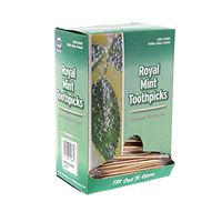 Royal RM115 Mint Cello-Wrapped Wood Toothpicks 2 3/4-Inch Natural 1000/Box 15 Boxes/Carton