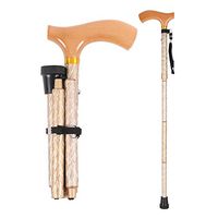 Perfect Traveling Collapsible Cane,LIXIANG,5-Level Height Adjustable Walking Stick with Oxidized Technology&Carved Fish Scale Pattern Gold