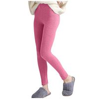 Sunhusing Women's Pure Color Casual Comfortable High-Stretch Elastic Bandage Thin Pants Leisure Trousers(Pink,S)
