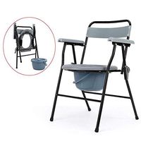 XIAOXIAO Bedside Commode for The Elderly, Portable Night Toilet, Folding Safety Frame for Mobile Toilet Slides, No Tools Required for Installation