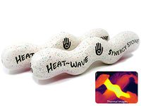 Heat-Wave (Candy)(Set of 2) Synergy Stones - Contoured Hot Stone Massage Tools - Deep Heat for Muscle Tension Relief - Relaxing and Therapeutic - Ultra-Smooth for on Skin with Oil or Over Clothes