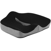 Memory Foam Seat Cushion with Carry Handle Comfortable Seat Cushion,for Office Chair Wheelchair and Car (Black-Gray)