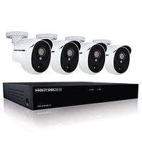 Night Owl Security XHD501-44P 4 Channel 5MP Extreme Hd Video Security DVR with 1 TB HDD & 4x5MP Wired Infrared Cameras, White