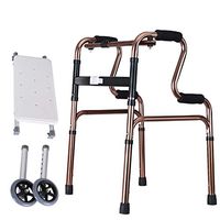Luxurious Folding Medical Walking Mobility Aid Rollator Light Weight Walker Adjustable Height for Elderly, Seniors, Handicap, Disabled Max 180kg