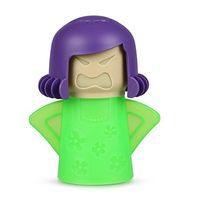 Microwave Cleaner, Angry Mama Microwave Oven Steam Cleaner Easily Cleans The Crud in Minutes, Steam Cleans and Disinfects with Vinegar and Water for Home Office Kitchens,Green