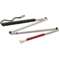 Walking Cane: Folding Graphite Cane Marshmallow Tip (4 Section) - 52 inches