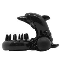 Qhufnng Dolphin Shape Cook Ring Vibrantor Ring for Men Clock Pennis Ring Pleasure Toys Transparent