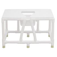 MJM International 156-FSS-26 Bariatric Bedside Commode with Full Support Seat, No Back, 26"