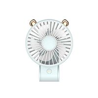 Meet&sunshine Mini Fan, Mini-USB Rechargeable Hand-held Electric Fan Folding Portable Desk Fan (Blue)