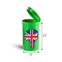 United Kingdom Flag Hand First Aid Case Pill Container ID 7135G