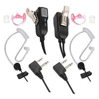 Reyinl RYL13 Two Way Radio Headset Noise Canceling Transparent Security Earpiece for Midland GMRS/FRS Radios with PTT/VOX - Pair
