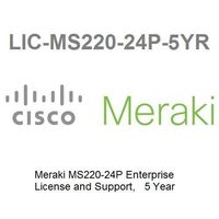 Meraki MS220-24P Enterprise License and Support, 5 Years