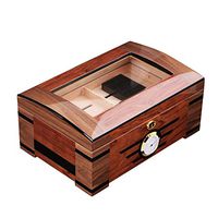 Humidors Cigar Box Cigar Cabinet Cigar Cedar Wood Double Cigar alcoholized Maintenance Box Cigar Moisturizing Box Cigar Accessories (Color : Brown, Size : 3523.816cm)