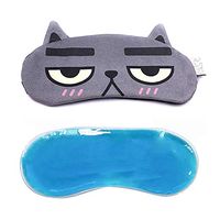 Winmoom Cat&Dog Cute Sleep Eye Mask with gel pad, Hot & Cold Therapy for Insomnia Puffy Eyes, Super Soft and Light, for Sleeping, Shift Work,Blindfold Eyeshade for Men and Women kid
