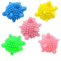 MSQL Colorful Solid Wash Balls Laundry Dryer Balls, Anti-Winding Balls Reduce Wrinkles Good for Laundry(Random Color),5pieces