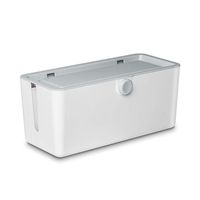 Cable Management Box by Baskiss, 10.6x5 x5.1 inches with Baby Safety Lock, Cord Organizer Cable Storage Holder for Desk TV Computer USB Hub System to Cover and Hide & Power Strips & Cords