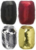 Berwick Splendorette - Mini-Keg 4-Pack Bundle - Shiny Four - Red Lacquer, Black Lacquer, Silver Glitter & Gold Glitter - 3/16in x 66 feet Each