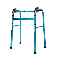 XHRHao Foldable Walker 15 Adjustable Height Levels Made of Aluminum Alloy Rollator Lightweight Portable Walk Assist for Elderly Blue (Color : Blue)