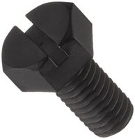 Nylon 6/6 Machine Screw, Plain Finish, Black, Slotted Drive, Meets ASTM D4066/ASTM D6779, 1/4" Length, Fully Threaded, #2-56 Threads (Pack of 100)