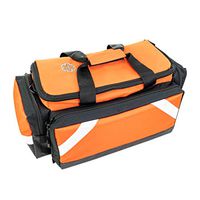 LINE2design Medical Elite Trauma Bag - EMS EMT Paramedic First Responder - Heavy-Duty Zippered Pockets Portable Travel Size Emergency First Aid Equipment Bag - Orange