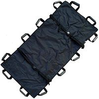 Foldable Household Stretcher, First Aid Soft Stretcher Elderly Up and Down with 12 Handles Waterproof Emergency Rescue Back Stretch with Storage Bags Weight Capacity 350 Lb