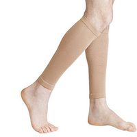 Rurah Leg Sleeves Support Protector Thigh Calf Warmer Socks Pads Legging Stockings for Women Men for Enhanced Circulation, Recovery, Running,skin-color