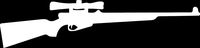 USCLIFESTYLE Hunting Hunting Rifle (White) (Set of 2) Premium Waterproof Vinyl Decal Stickers for Laptop MacBook Phone Tablet Helmet Car Window Bumper Mug Tuber Cup Door Wall Decoration