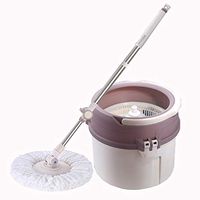 Broom and Dustpan With Long Handle Telescopic Upri Rotating mop - stainless steel lazy mop, household absorbent mop
