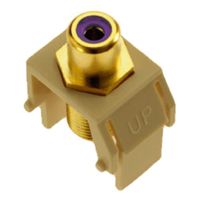 Legrand - On-Q WP3466IV Purple RCA to FConnector, Ivory