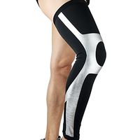 Colorido 1 Pc Unisex Elastic Anti-slip Sport Basketball Compression Leg Sleeve size L (Silver)