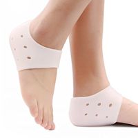 IVYRISE Silicone Gel Heel Protector Ankle Support Plantar Fasciitis Heel Cushion Foot Sleeve Moisturizing Sock for Hard Cracked Dry Skin, 2 Pairs