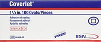 COVERLET OVAL BANDAGES, 1 1/4" (Box of 100)