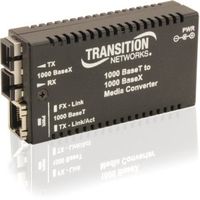 Transition Networks StandAlone Mini Gigabit Ethernet Fiber Media Converter GigE (M/GE-T-SX-01-NA)