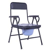 WURE Commode chair elderly pregnant women disabled steel tube comfortable folding 545689cm