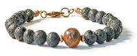 Beads-N-Style Aromatherapy Lava Rock and Poppy Jasper Essential Oil Diffuser Bracelet (6.5)
