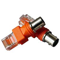 Davitu Connectors - 1pcs BNC Female to RJ45 Male Coaxial Coax Barrel Coupler Adapter RJ45 to RF Connector