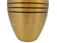 Beautiful Life Urns Dignity Gold Custom Cremation Urn Engravable Funeral Urn (Extra Small)