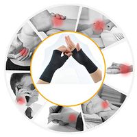 Unisex Hand Palm,Compression Stretch Wrist Protector,Prevent Hand Soreness. (Black, L)