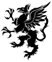 Heraldry Griffin - Sticker Graphic - Auto, Wall, Laptop, Cell, Truck Sticker for Windows, Cars, Trucks