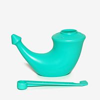 Rhino Horn Junior Neti Pot Nasal Cleaner (Green for Children)