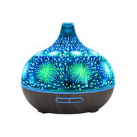 Uonlytech Essential Oil Diffuser 400ML Aromatherapy Ultrasonic Humidifier 3D Effect Night Light 7 Color Changing Diffuser for Birthday Gift Home Hotel Decor