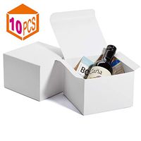 MESHA Gift Boxes 6x6x4in Gift Boxes for Bridesmaids Paper Boxes with Lids for Crafting, Cupcake Boxes (White-10Pcs)