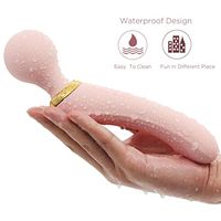 Upgraded Powerful 10 Speed Massager Toys Wate Resist Vibration Handheld, Medical Silicone,USB Rechargeable (WHITR-Pink)