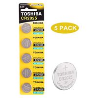 Toshiba CR2025 3V Lithium Coin Cell Battery Pack of 5