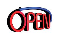 Hy-Ko Products LED-OP1 - LED Open Sign 22.5" x 9.5", Red/Blue