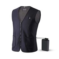 CC0813 Lyy Electric Heating Vest, Washable USB Charging Heating Far Infrared Magnetic Therapy Clothing Winter Warm Vest (Black),L